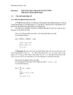Bài giảng Bài toán quy hoạch tuyến tính phương pháp hình học