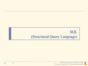 Bài giảng SQL (Structured Query Language)