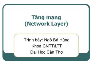 Bài giảng Tầng mạng (Network Layer)