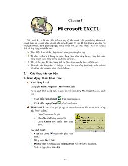 Bài giảng Tìm hiểu về Microsoft excel