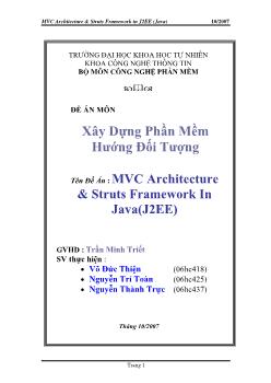 Đề án Mvc architecture và struts framework in java (j2ee)