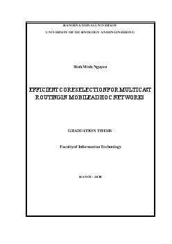 Khóa luận Efficient core selection for multicast routing in mobile ad hoc networks