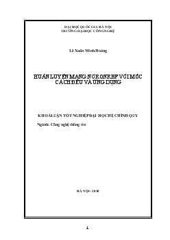 Khóa luận Huấn luyện mạng nơron rbf với mốc cách đều và ứng dụng - Lê Xuân Minh Hoàng