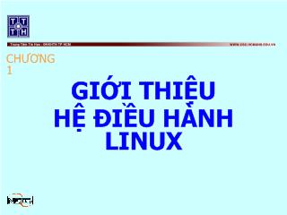 Bài giảng Giới thiệu hệ điều hành linux