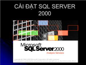 Bài giảng Tìm hiểu cài đặt sql server 2000
