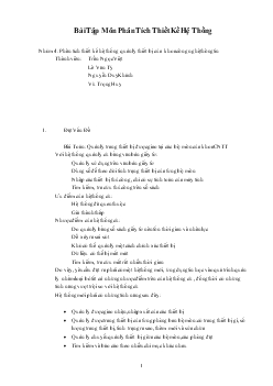 Bài tập môn phân tích thiết kế hệ thống