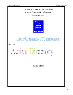 Đề tài Mạng máy tính active directory