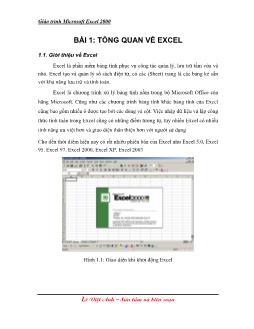 Giáo trình về Microsoft Excel 2000