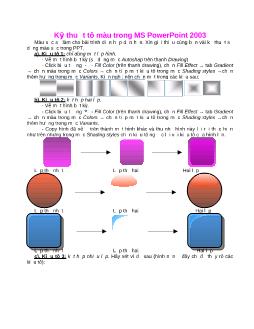 Kỹ thuật tô màu trong Microsoft PowerPoint 2003