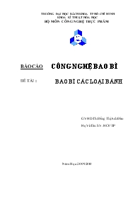 Báo cáo Bao bì các loại bánh