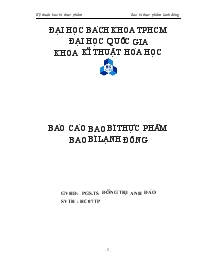 Báo cáo bao bì thực phẩm bao bì lạnh đông