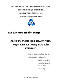 Báo cáo Công ty TNHH một thành viên Việt Nam kỹ nghệ súc sản (vissan)