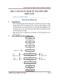 Đề tài Công nghệ chế biến thủy sản truyền thống