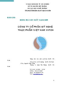 Đề tài Công ty cổ phần kỹ nghệ thực phẩm Việt Nam vifon