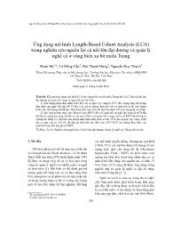Đề tài Ứng dụng mô hình Length-Based Cohort Analysis (LCA) trong nghiên cứu nguồn lợi cá nổi lớn đại dương và quản lý nghề cá ở vùng biển xa bờ miền Trung