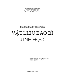 Đề tài Vật liệu bao bì sinh học