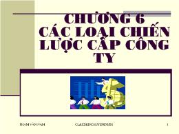 Bài giảng Các loại chiến lược cấp công ty