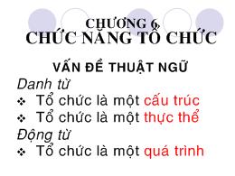 Bài giảng Chức năng tổ chức