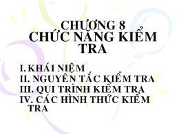 Bài giảng chương 7: Chức năng kiểm tra