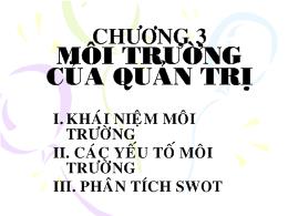 Bài giảng Môi trường của quản trị