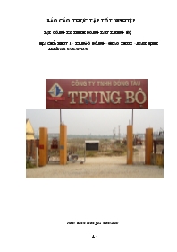 Báo cáo Thực tập tốt nghiệp tại công ty TNHH đóng tàu Trung Bộ