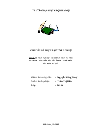 Chuyên đề Kế toán tập hợp chi phí sản xuất và tính giá thành sản phẩm xây lắp ở công ty cổ phần xây dựng Lý Quý