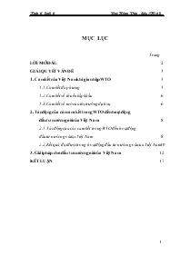 Đề tài Ảnh hưởng của cam kết trong WTO đến đầu tư nước ngoài của Việt Nam và giải pháp