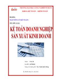 Đề tài Kế toán doanh nghiệp sản xuất kinh doanh