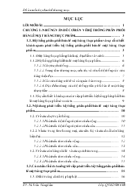 Đề tài Phát triển hệ thống phân phối bán lẻ mặt hàng thực phẩm trên địa bàn Hà Nội