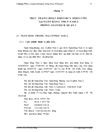 Đề tài Thực trạng hoạt động huy động vốn tại ngân hàng thương mại cổ phần Nam Á phòng giao dịch quận 2