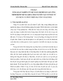 Đề tài Tổng quan nghiên cứu kế toán chi phí xây lắp công trình bệnh viện đa khoa Thái Nguyên tại công ty cổ phần đầu tư xây dựng và phát triển hạ tầng vinaconex