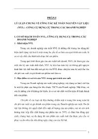 Đề tài Vấn đề lý luận chung về công tác kế toán nguyên vật liệu (nvl) - Công cụ dụng cụ trong các doanh nghiệp
