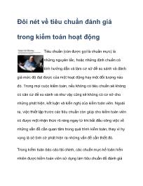 Đôi nét về tiêu chuẩn đánh giá trong kiểm toán hoạt động