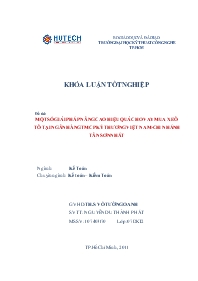 Khóa luận Một số giải pháp nâng cao hiệu quả cho vay mua xe ô tô tại ngân hàng thương mại cổ phần kỹ thương Việt Nam-Chi nhánh Tân Sơn Nhất
