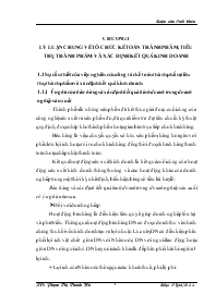 Lý luận chung về tổ chức kế toán thành phẩm, tiêu thụ thành phẩm và xác định kết quả kinh doanh