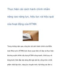 Thực hiện cải cách hành chính nhằm nâng cao năng lực, hiệu lực và hiệu quả của hoạt động của kinh tế nhà nước