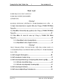 Đề tài Hoàn thiện kế toán tiêu thụ hàng hoá và xác định kết quả kinh doanh tại Công ty TNHH thương mại Minh Nguyên