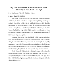 Đề tài Dự án kinh doanh kính mắt ở thị trấn Trâu Quỳ - Gia Lâm – Hà Nội