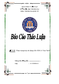 Đề tài Thực trạng việc sử dụng vốn ODA ở Việt Nam