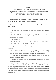 Thực trạng công tác thẩm định tài chính dự án đầu tư tại công ty cho thuê tài chính ngân hàng đầu tư – phát triển Việt Nam