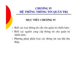 Bài giảng Hệ thống thông tin quản trị