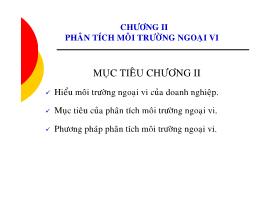 Bài giảng Phân tích môi trường ngoại VI