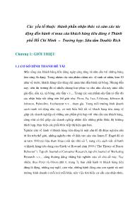 Các yếu tố thuộc thành phần nhận thức và cảm xúc tác động đến hành vi mua của khách hàng tiêu dùng ở Thành phố Hồ Chí Minh –Trường hợp: Sữa tắm Double Rich