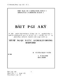 Đề tài Tư tưởng quản lý của Chesley Irving Barnard