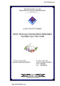 Luận văn Phân tích giá thành phân phối điện tại điện lực Trà Vinh