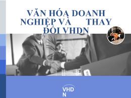 Bài giảng Văn hóa doanh nghiệp và thay đổi văn hóa doanh nghiệp