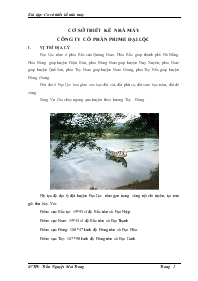Cơ sở thiết kế nhà máy công ty cổ phần prime Đại Lộc