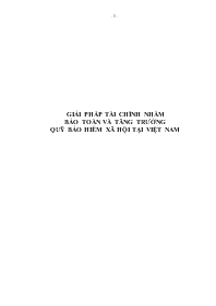 Đề tài Giải pháp tài chính nhằm bảo toàn và tăng trưởng quỹ bảo hiểm xã hội tại Việt Nam