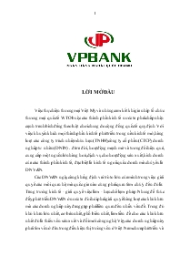 Đề tài Giải pháp tín dụng ngân hàng nhằm phát triển doanh nghiệp vừa và nhỏ tại VPBank