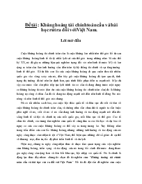 Đề tài Khủng hoảng tài chính toàn cầu và bài học rút ra đối với Việt Nam